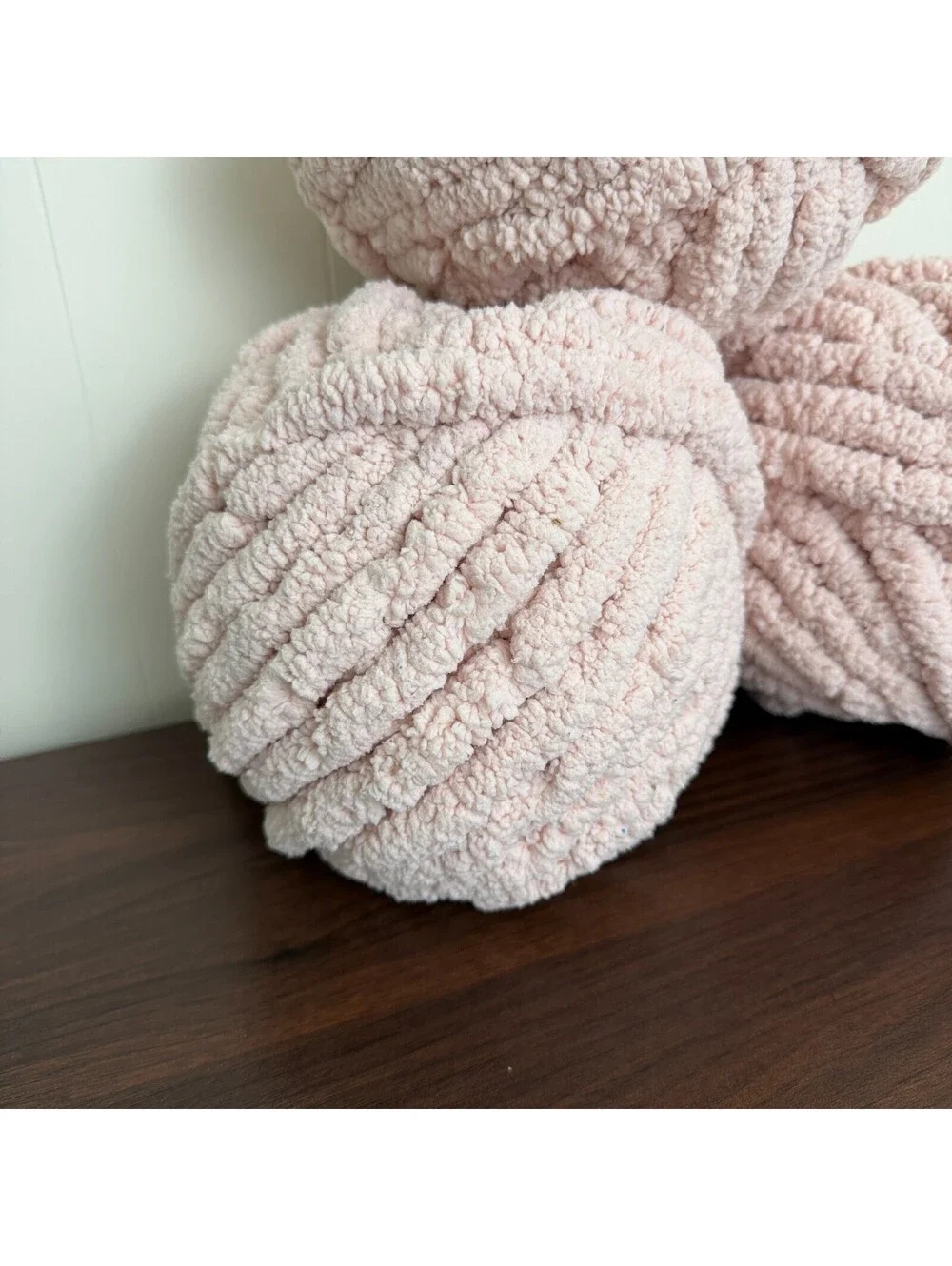 Reclaimed Jumbo 7# Chenille Yarn 100 Yds Light Pink 728g (3 Cakes)